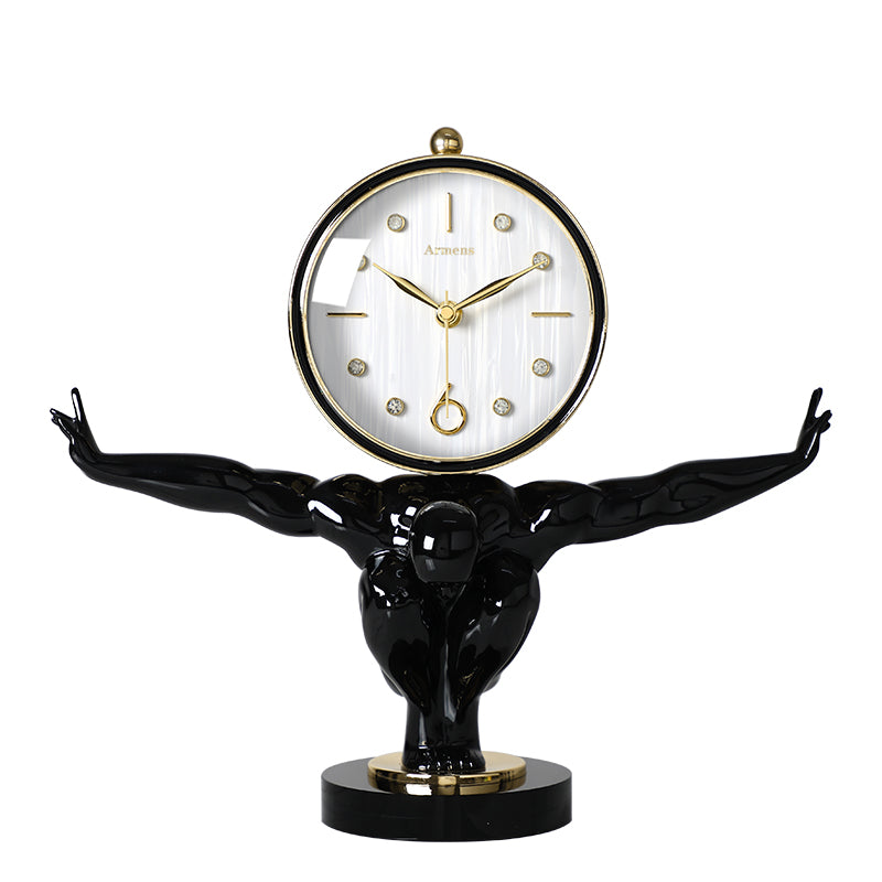 Clock Statue Art for Home and Office Decor